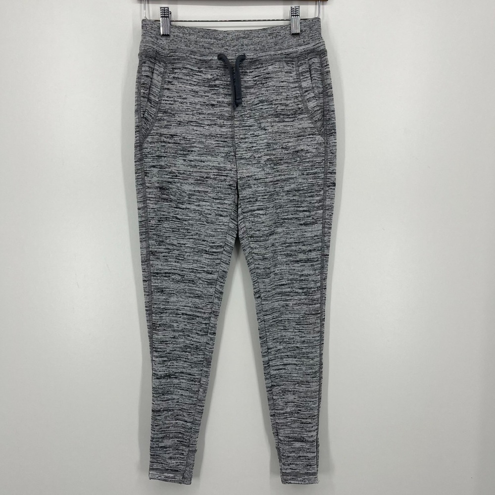Athleta Girl Sweatpants Girls L Heather Gray Tapered Ankle Pockets Drawstring